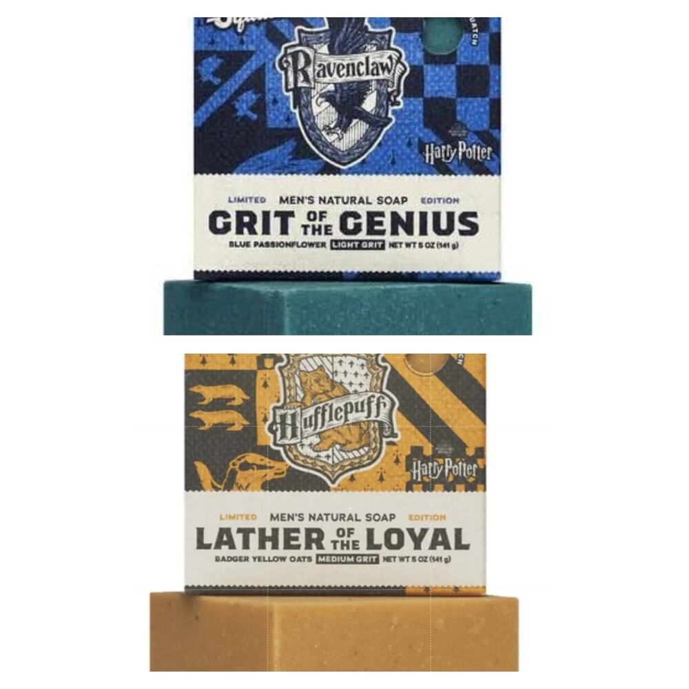 Dr. Squatch Harry Potter Soap Set‎ Hufflepuff Ravenclaw 2pk 5oz NEW